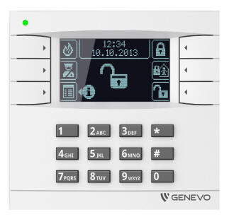 LCD WH-BK - Manipulator graficzny LCD do central PRiMA - GENEVO | LCD WH-BK