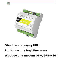 BasicGSM-D4M 2 - Moduł powiadomienia i sterowania GSM, moduł alarmowy, terminal GSM w obudowie na szynę DIN  - ROPAM | BasicGSM-D4M 2 