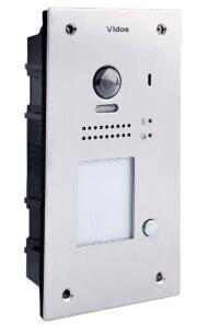 S1201 -  Panel bramowy DUO jednoabonentowy z kamerą i czytnikiem zbliżeniowym RFID 125kHz - Vidos