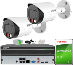 Zestaw do Monitoringu IP 8Mpx, 2 Kamery IPC-HFW2849S-S-IL-0280B, Dual Light, PoE - DAHUA | IPC-HFW2849S-S-IL-0280B(X2) POE KIT