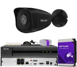 Zestaw do monitoringu IP 5Mpx, 1 Kamera IPC-B150H BLACK, PoE, IR30m - HiLook by Hikvision | IPC-B150H BLACK (x1) POE KIT