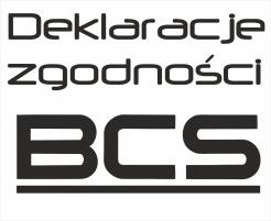 BCS - Deklaracje zgodności