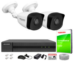Zestaw do monitoringu IP, 2 kamery 4Mpx, 4xPoE, Dysk HDD 1TB - Hikvision Hiwatch | 5904035370013