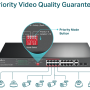 TL-SL1218MP - Switch 16x PoE+, 10/100Mbps, 2x Uplink 1 Gbps - TP-LINK