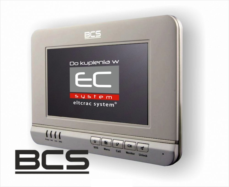 BCS-MON7101W - Monitor biały do systemu videodomofonowego IP BCS