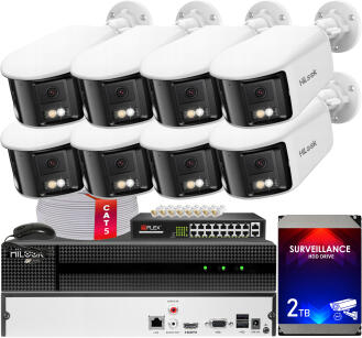 Zestaw do Monitoringu IP 8Mpx, 8 Kamer IPC-B480HAD-LUF/SL Smart Hybrid Light, MD2.0, Live Guard - HiLook by Hikvision | IPC-B480HAD-LUF/SL(x8) POE KIT