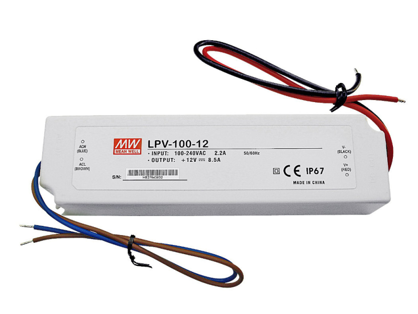 LPV-100-12 - Profesjonalny zasilacz LED 100W - Mean Well, Sklep EC System