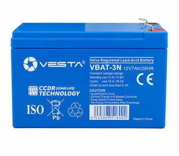 VBAT-3N - Akumulator AGM 12V 7Ah - Vesta | VBAT-3N