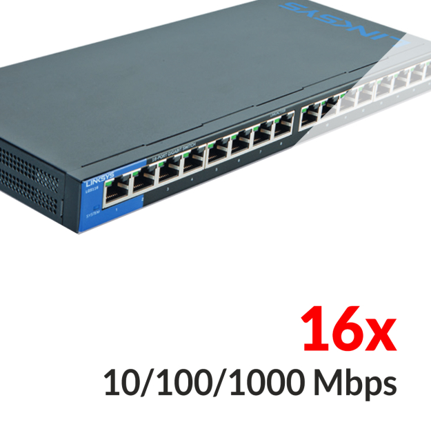 16x 10/100/1000Mbps - LGS116-EU - Switch 16-portowy - LINKSYS