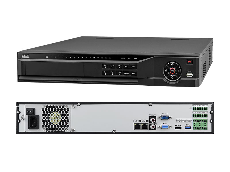 BCS-NVR16045ME-II - Rejestrator IP 16-kanałowy, 8Mpx, 4x HDD, Onvif - BCS | BCS-NVR16045ME-II