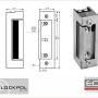 1720-12AC/DC - Elektrozaczep 12VAC/DC symetryczny z blokadą - Lockpol | 1720-12AC/DC