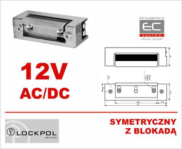 1720-12AC/DC - Elektrozaczep 12VAC/DC symetryczny z blokadą - Lockpol | 1720-12AC/DC