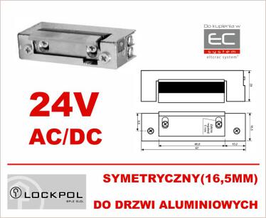 1410-24AC/DC - Elektrozaczep 24VAC/DC symetryczny do drzwi aluminiowych - Lockpol | 1410-24AC/DC