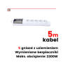 ACAR XPROTECTOR STAN-5M - Listwa zasilająca, 5 gniazd, 2300W, 5m, wymienne bezpieczniki - ACAR - 3