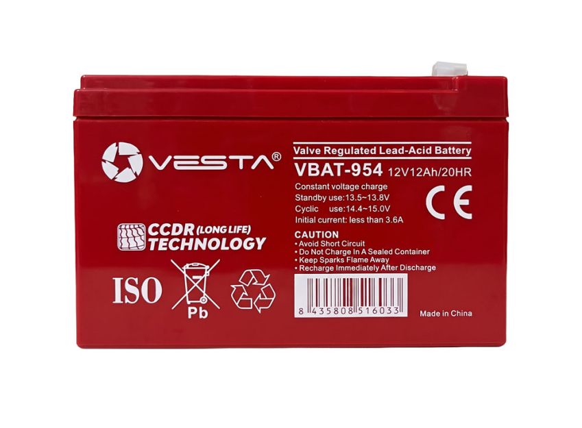 VBAT-954 - Akumulator AGM 12V 12Ah - Vesta | VBAT-954