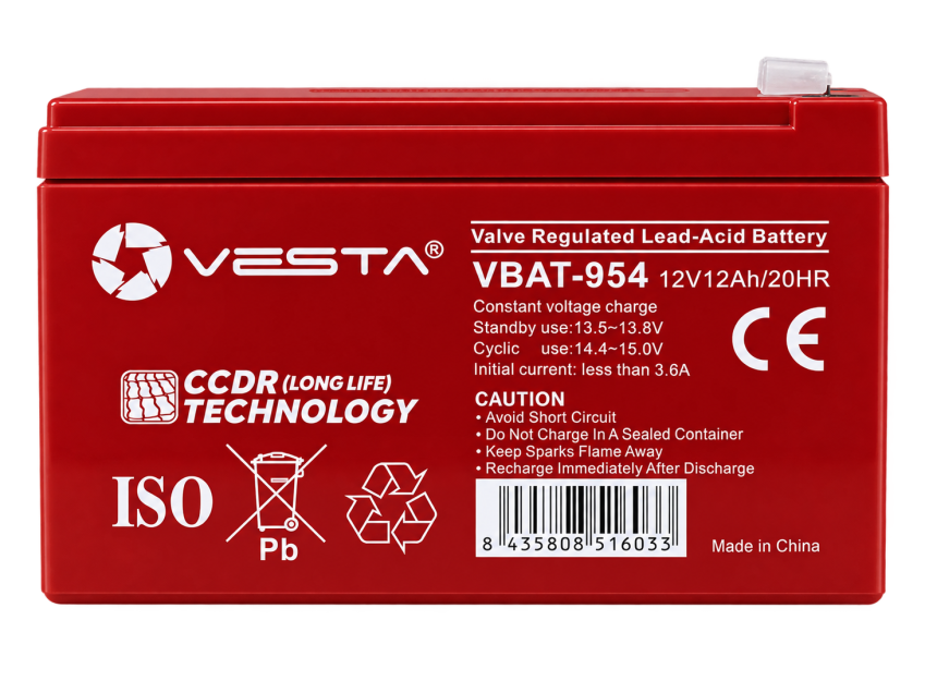 VBAT-954 - Akumulator AGM 12V 12Ah - Vesta | VBAT-954