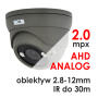 BCS-V-DMHA4200IR3 - Kamera kopułkowa 1080P AHD / ANALOG 2.8-12mm IR 30m - BCS