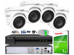 Zestaw do monitoringu TurboHD, 4 kamery 2Mpx, rejestrator 4ch - HiLook by Hikvision | TVICAM-T2M + DVR-4CH-4MP