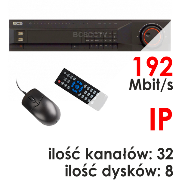BCS-NVR3208-4K - Rejestrator 32-kanałowy 4K IP - BCS