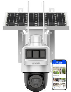PTZ-S4-4G - Kamera obrotowa 4Mpx LTE/4G z zasilaniem Solarnym, 2.8mm, Hybrid Light, Radar PIR+MW, Audio - Hilook by Hikvision | 6936422137779