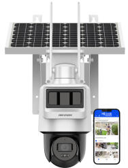 PTZ-S4-4G - Kamera obrotowa 4Mpx LTE/4G z zasilaniem Solarnym, 2.8mm, Hybrid Light, Radar PIR+MW, Audio - Hilook by Hikvision | 6936422137779