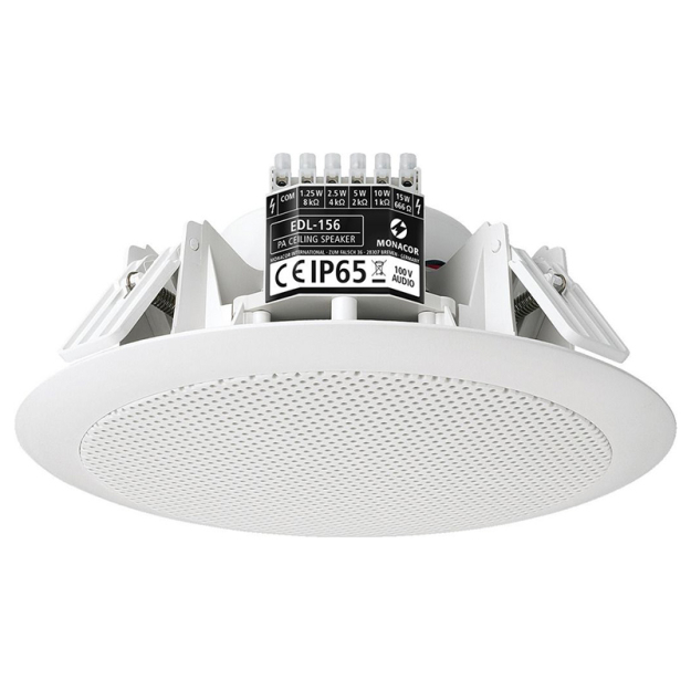 EDL-156 - Głośnik sufitowy PA wodoodporny, 15W RMS - MONACOR | EDL-156