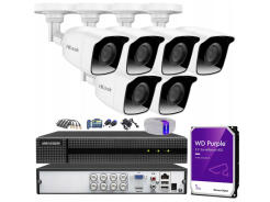Zestaw do monitoringu TurboHD, 6 kamer 5Mpx, rejestrator 8ch - HiLook by Hikvision | TVICAM-B5M + DVR-8CH-5MP