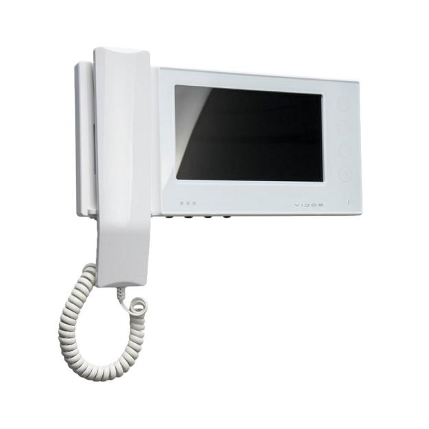 M270W-S2 - Monitor kolorowy 7” LCD ze słuchawką i pamięcią 100 zdjęć, biały - Vidos | M270W-S2
