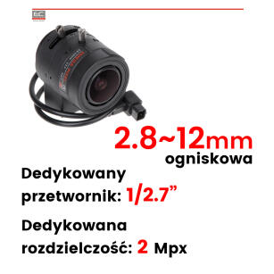 20CS27-2812/DC - Obiektyw ZOOM IR MEGA-PIXEL 2.8...12mm -  LENEX