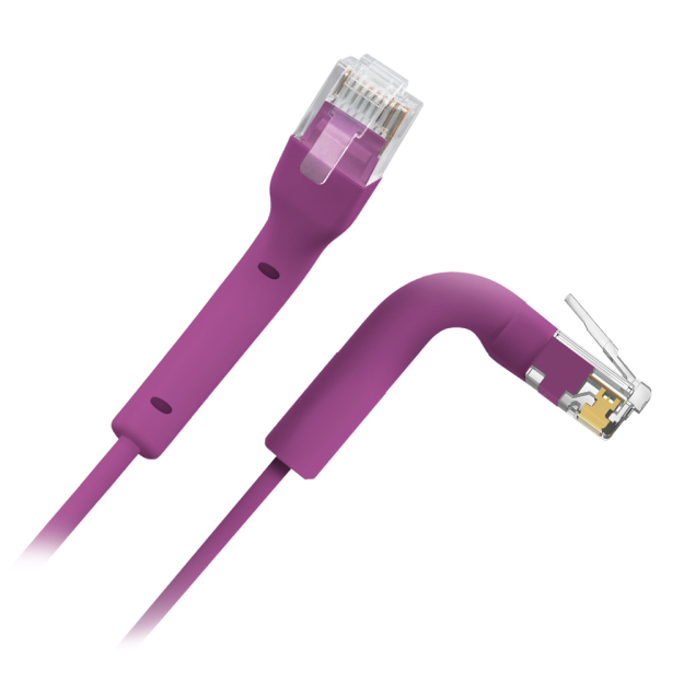 UTP6A-FLEX-1P - Patchcord Kat.6A, U/UTP, RJ45-RJ45, 1m, TPE, Fioletowy - SAFIRE | UTP6A-FLEX-1P