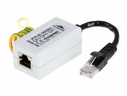 PTF-51-PRO/PoE/Micro - Miniaturowy ogranicznik przepięć do ochrony sieci LAN - EWIMAR | 5904041750144