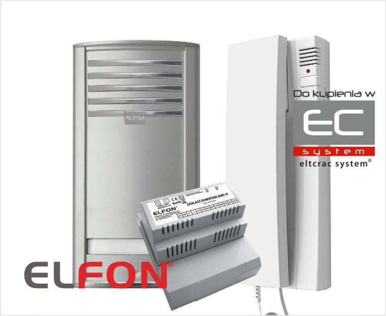 P1 AU1 Zestaw domofonowy z zasilaczem i unifonem A-U1 - Elfon | 5905668417885