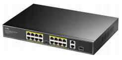 FS1018PS1- Switch PoE 16+2, 1x port SFP, Uplink 1000Mbps, 200W - CUDY | 6971690790271