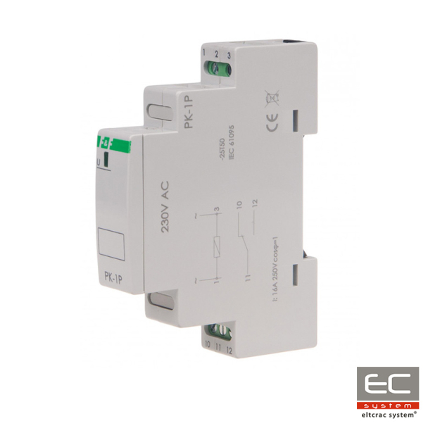 PK-1P-230V - Przekaźnik elektromagnetyczny 16A/230V, cewka 230V AC - F&F