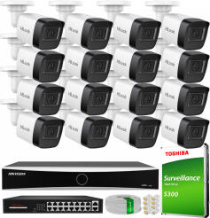 Zestaw do Monitoringu IP 4Mpx, 16 Kamer IPC-B141H-C, Rejestrator DS-7616NXI-K1, 16xPoE - HiLook by Hikvision | IPC-B141H-C(x16) NXI KIT