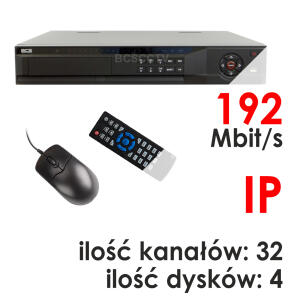 BCS-NVR3204-4K - Rejestrator 32-kanałowy 4K IP - BCS