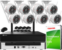 Zestaw Monitoringu WiFi 4Mpx, 8 Kamer zewnętrznych H3c 2K+, Dual Light, Audio - EZVIZ | H8c 2K+ (x8) WIFI KIT