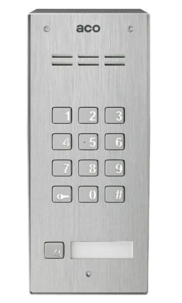 COMO-PRO-CODE-A1 NT - Domofon cyfrowy z zamkiem szyfrowym, czytnik breloków, 1 przycisk - ACO | COMO-PRO-CODE-A1 NT