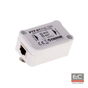 PTF-61-ECO/PoE/DIN - Ogranicznik przepięć gigabitowej sieci LAN na szynę DIN - EWIMAR | 5904041750236
