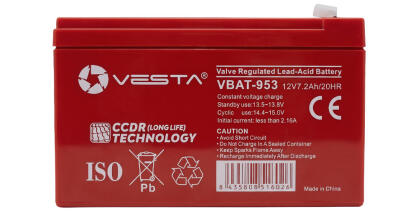 VBAT-953 - Akumulator AGM 12V 7.2Ah - Vesta | VBAT-953