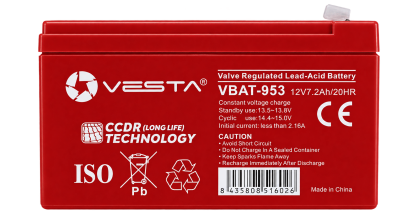 VBAT-953 - Akumulator AGM 12V 7.2Ah - Vesta | VBAT-953