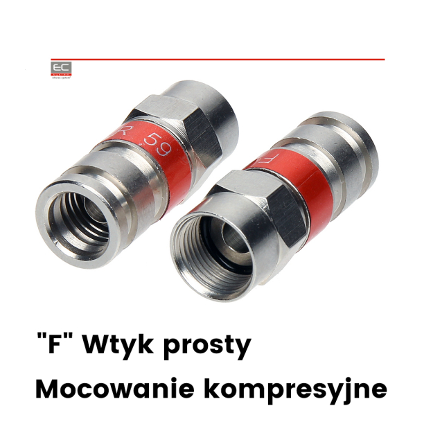 F/ZAC-RG59/MSR - Wtyk kompresyjny na kabel RG-59 - ALIQUAM | F/ZAC-RG59/MSR