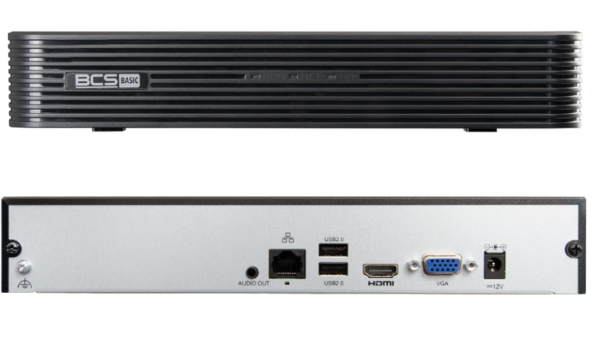 BCS-B-NVR0401(2.0) - Rejestrator 4-kanałowy IP, do 8Mpx, 4K, 1x SATA -  BCS Basic | BCS-B-NVR0401(2.0)