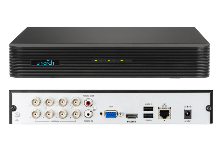 XVR-108G3 - Rejestrator 5w1, 8-kanałowy, do 5Mpx, H.265 - Uniarch By Uniview | XVR-108G3