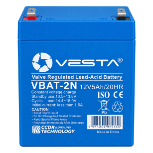 VBAT-2N - Akumulator AGM 12V 5Ah - Vesta | VBAT-2N