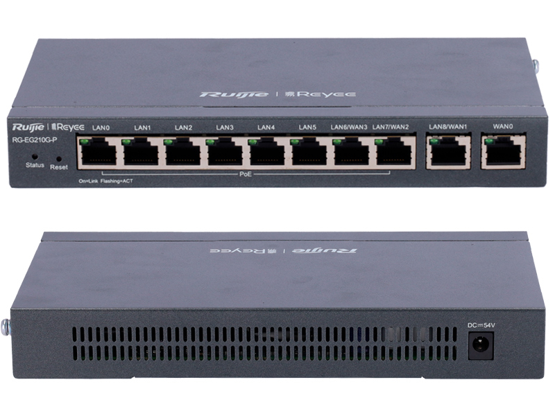 RG-EG210G-P - Router zarządzalny PoE 8+2 , Full Gigabit 1000Mbps, 80W - Reyee by Ruijie | RG-EG210G-P