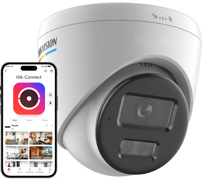 DS-2CD1347G2H-LIU - Kamera kopułkowa IP, 4MPx, Smart Hybrid Light 30m, Mikrofon - Hikvision | 6942160442907