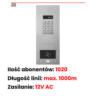 INSPIRO 2+ - Centrala Master, czytnik zbliżeniowy, zamek szyfrowy, 1020 lokali - ACO | INSPIRO 2+
