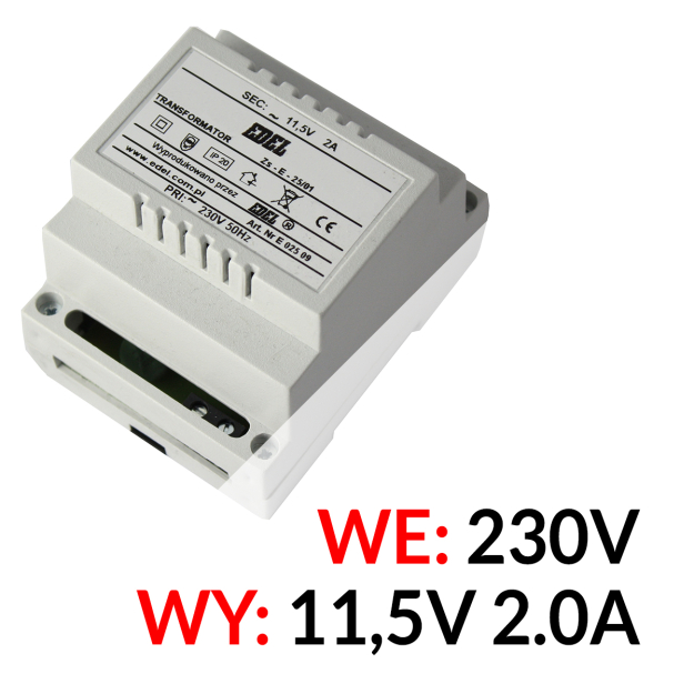 ZS-E-25/01 - Transformator 12V 2A DIN - Edel | ZS-E-25/01