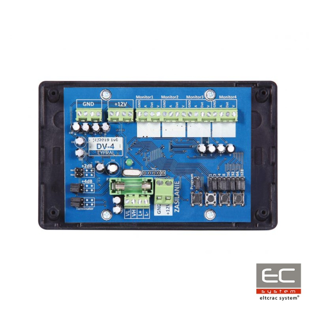 DV-4 - Dystrybutor sygnału video - CYFRAL | DV-4
